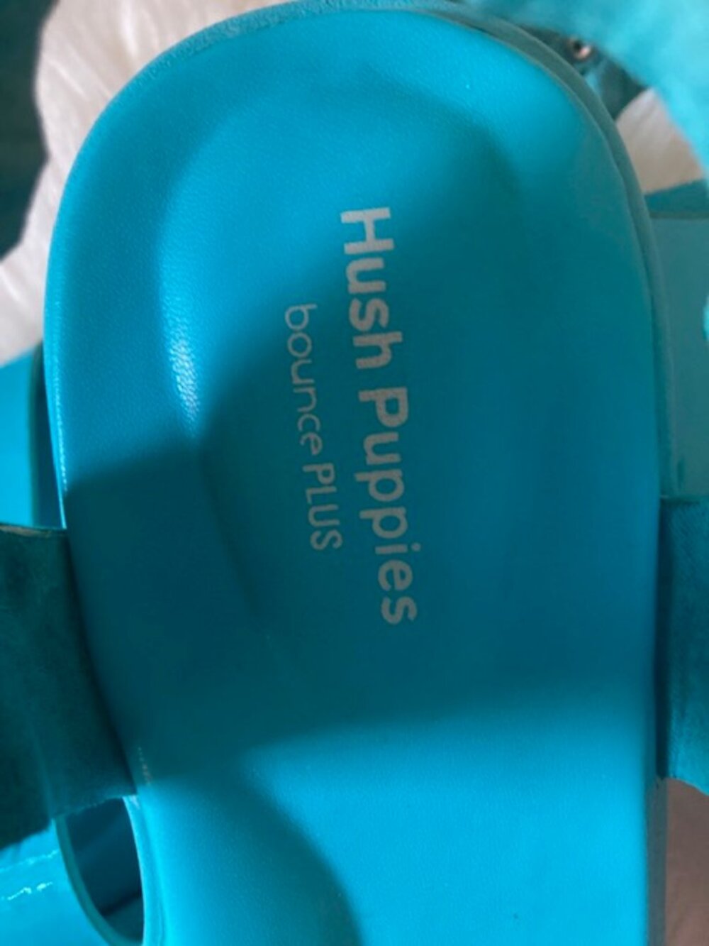 2 Pairs of Fun Hush Puppies Sandals One Red Vinyl the other Turquoise Size 6 - Picture 2 of 4